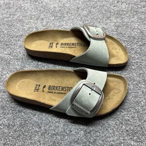 Birkenstock Sandals Womens Size 6 Green Madrid Big Buckle Slide EU 37 Germany